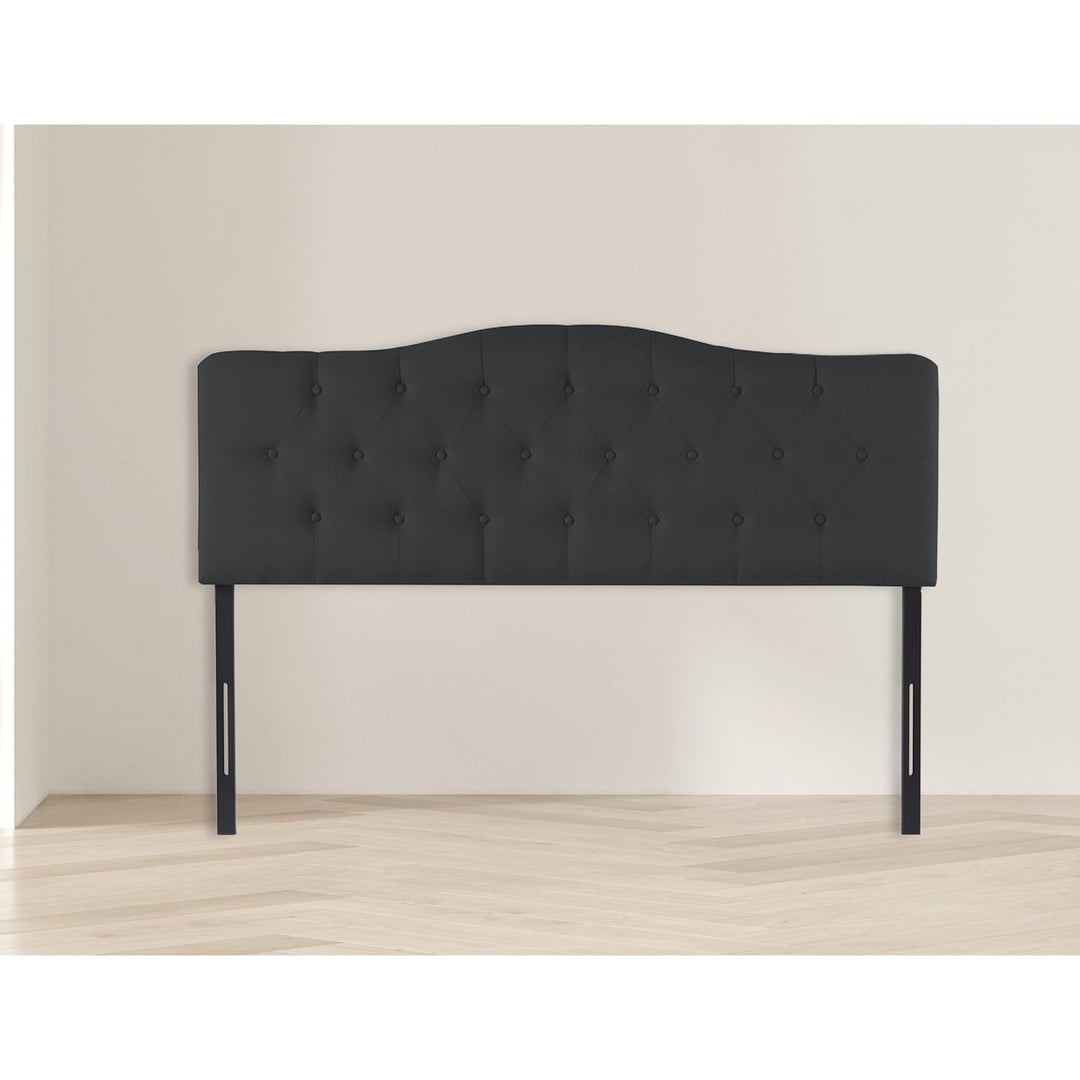Cassandra Adjustable Upholstered Headboard for Full Queen - Black