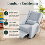 Load image into Gallery viewer, Tanya Power Swivel Glider Recliner with USB Port - Light Gray
