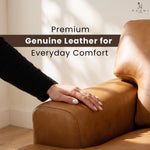 Load image into Gallery viewer, Siggy Genuine Leather Accent Chair with Removable Cushions
