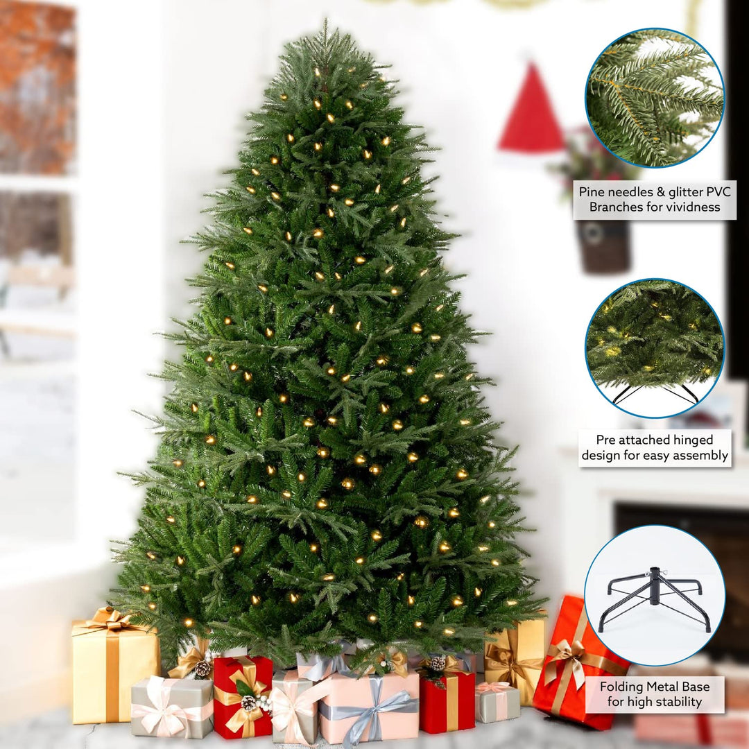 Camden Pre-Lit Christmas Tree with Warm Lights - 7.5 ft