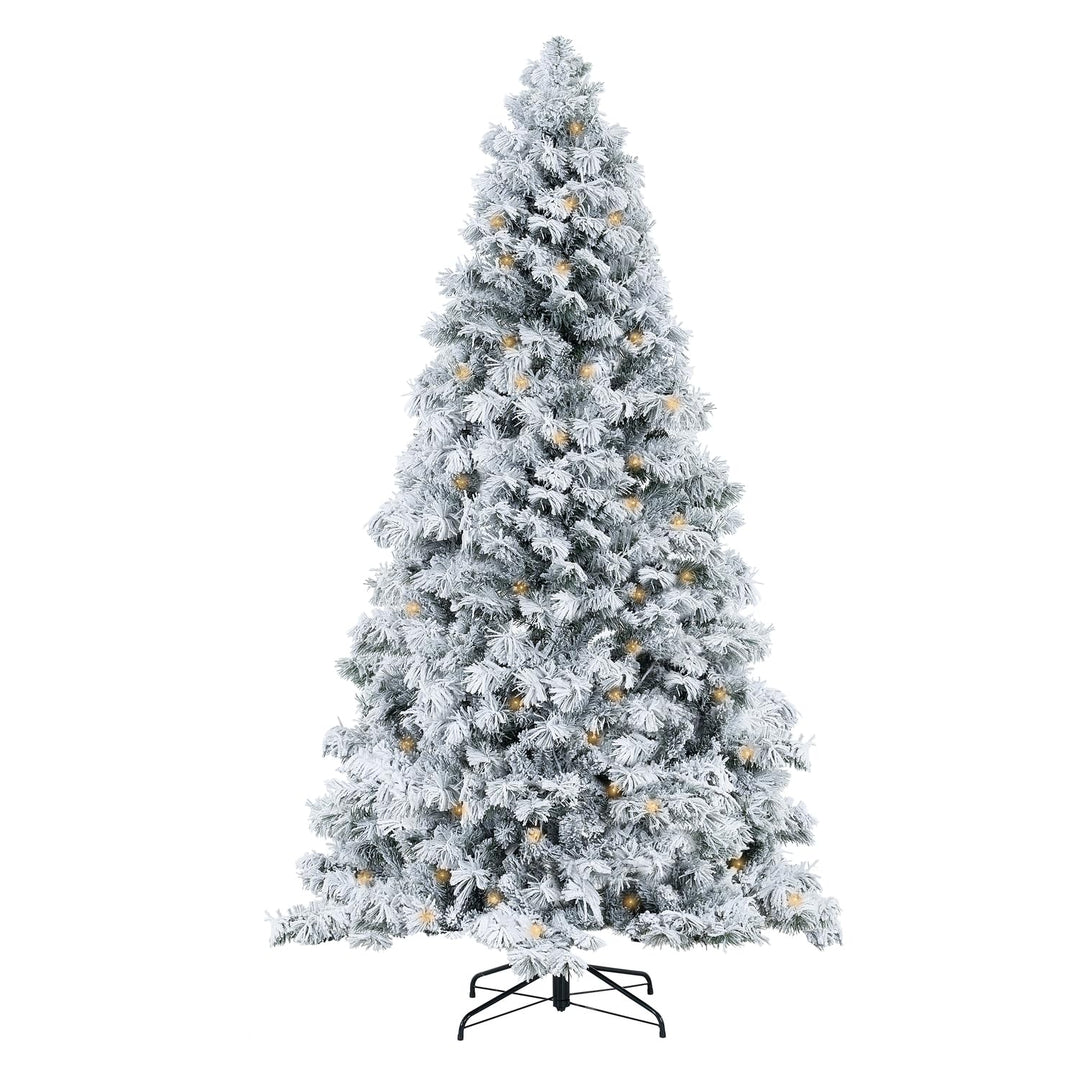 Skylar Snow Flocked Alaskan Pine Tree - 7.5 ft