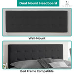 Load image into Gallery viewer, Jessenia Upholstered Headboard for Full Queen - Dark Gray
