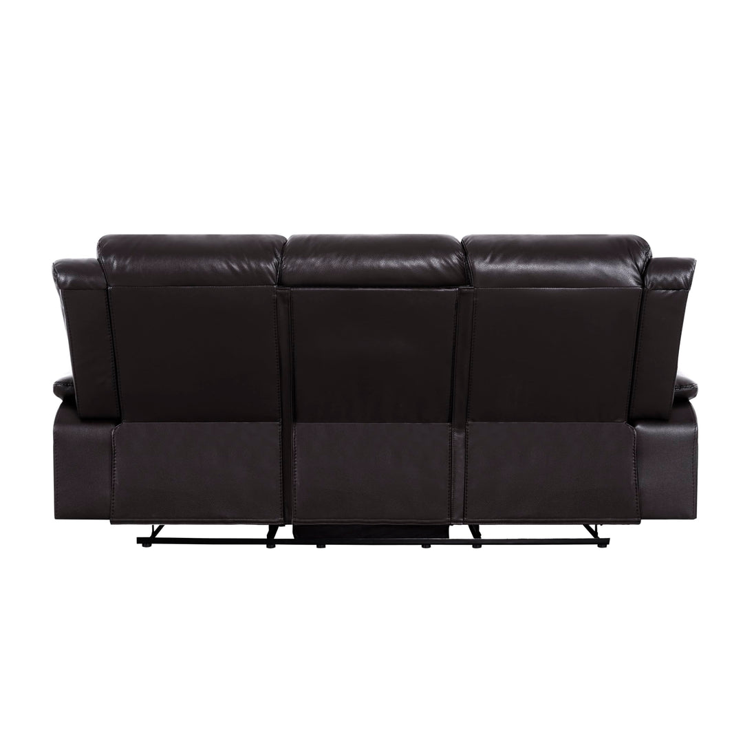 Katie Faux Leather 3-Seater Manual Recliner Sofa - Espresso