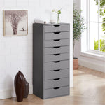 Load image into Gallery viewer, Bianca 9-Drawer Vertical Storage Cabinet with Tabletop - Gray
