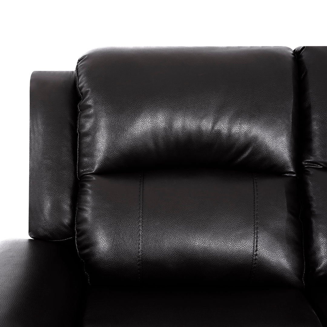 Katie Faux Leather 3-Seater Manual Recliner Sofa - Espresso