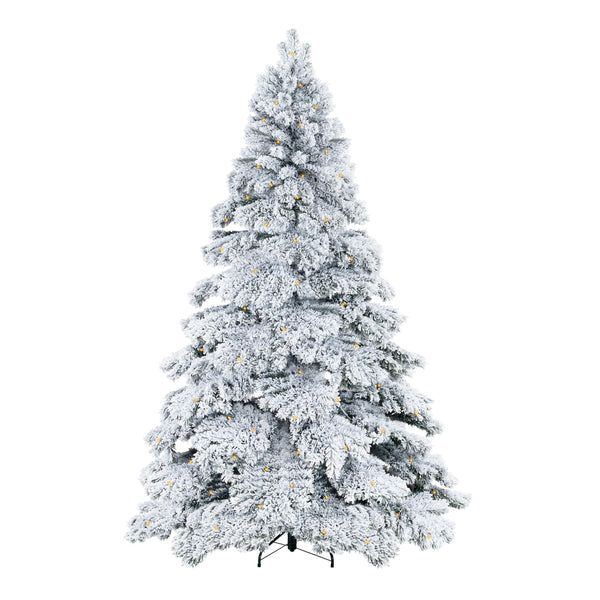 Brittany 7.5ft Artificial Prelit Snow Flocked Christmas Tree