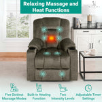 Load image into Gallery viewer, Doris Power Lift Recliner with Massage &amp; Heat - Gray
