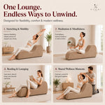 Load image into Gallery viewer, Leticia Ergonomic Yoga Chaise Lounge for Deep Stretching - Mocha

