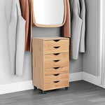 Load image into Gallery viewer, Debbie 7-Drawer Storage Cabinet with Wheels &amp; Tabletop - Natural
