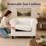 Load image into Gallery viewer, Emery Chesterfield Faux Leather Accent Chair
