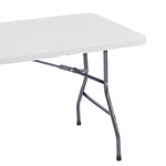Load image into Gallery viewer, Rectangular Resin Folding Table with Carry Handle - 6 ft
