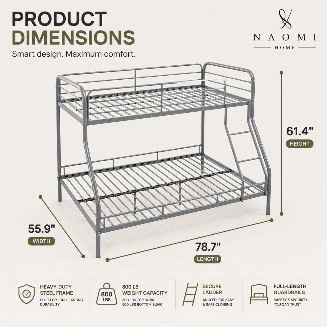 Hollywood Metal Bunk Bed - Gray