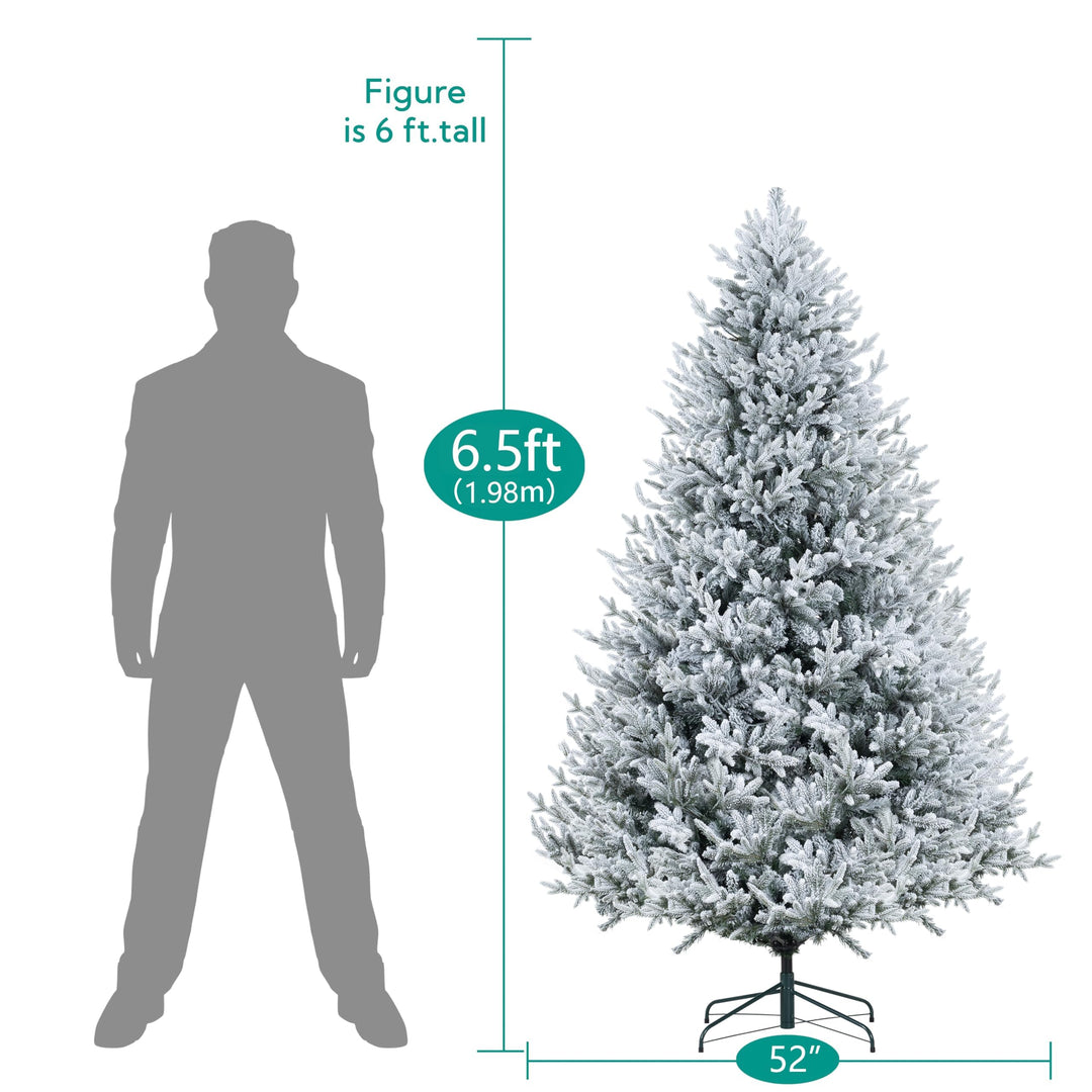 Ginebra Snow Flocked Pre-Lit Christmas Tree - 7.5 ft