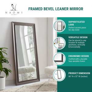 Naomi Home Framed Bevel Mirror