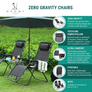 Naomi Home Zero Gravity Chairs – Set of 2