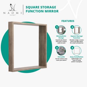 Naomi Home Square Storage Function Mirror