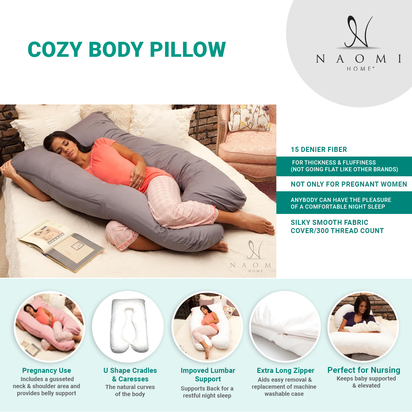 O-Shaped Full Body Pregnancy Pillow – Glamix Maternity