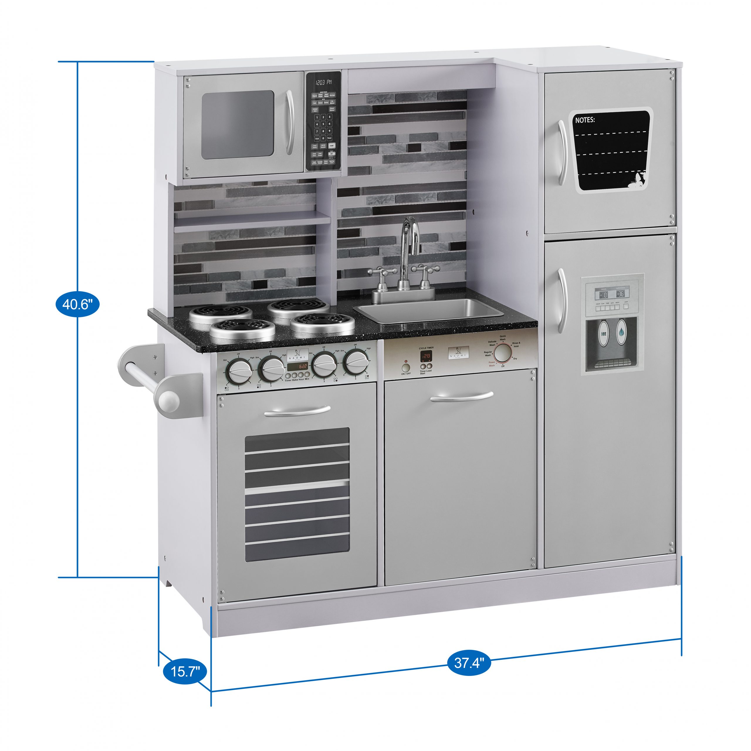 Gray Chrome Kitchen Appliances, Toy Kitchen Accessories