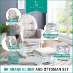 Naomi Home Brisbane Glider & Ottoman Set - Naomi Home