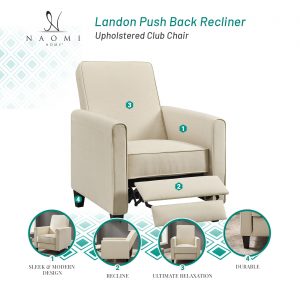 Naomi Home Landon Push Back Recliner Chair