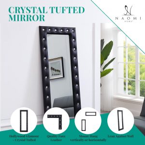 Naomi Home Crystal Tufted Mirror