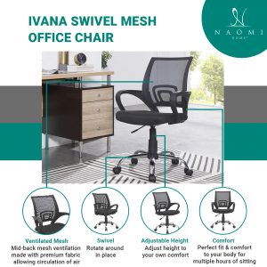 Naomi Home Ivana Swivel Mesh Office Chair