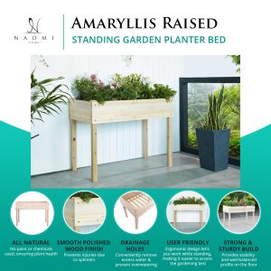 Naomi Home Amaryllis Raised Garden Planter Bed
