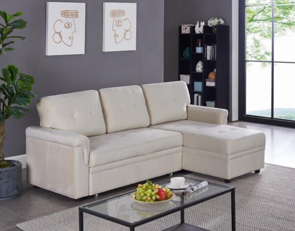 Must-have furniture to make your home a fall haven; Naomi Home Laura Reversible Sleeper Sectional Sofa Storage Chaise