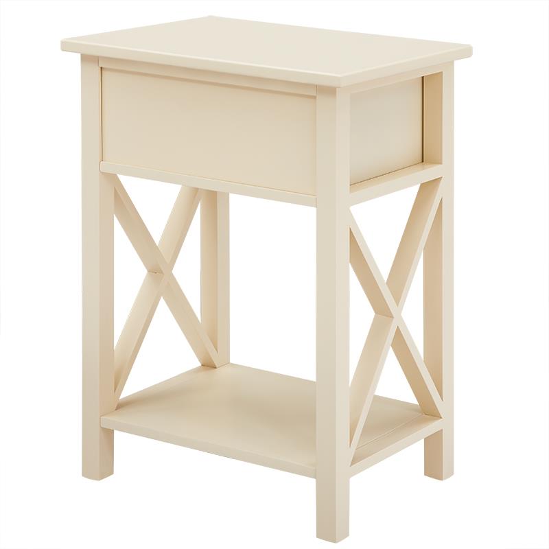 Wooden Table with Storage Shelf, Drawer by Naomi Home