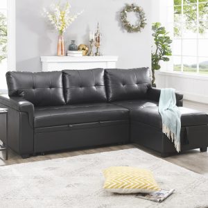 Naomi Home Perry Modern Sectional Sofa with Storage Chaise