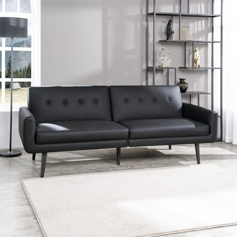Naomi Home Monica Mid Century Style Futon Sofa Bed - 12