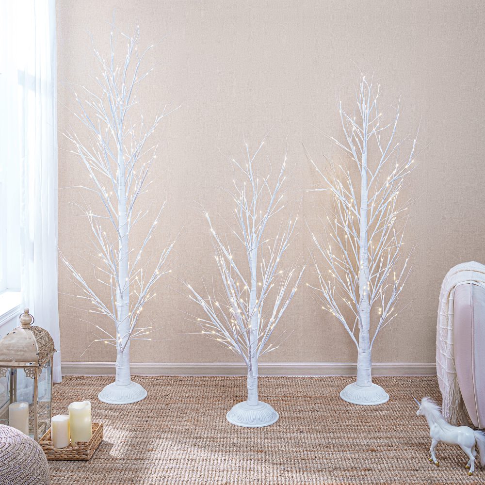 Naomi Home Aaliyah Birch Christmas Tree Set Of Three - 1