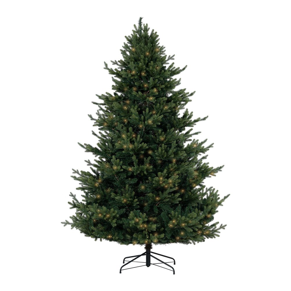 Kinsley Prelit Artificial Christmas Tree, Realistic Traditional Christmas Tree with Lights by Naomi Home - 7