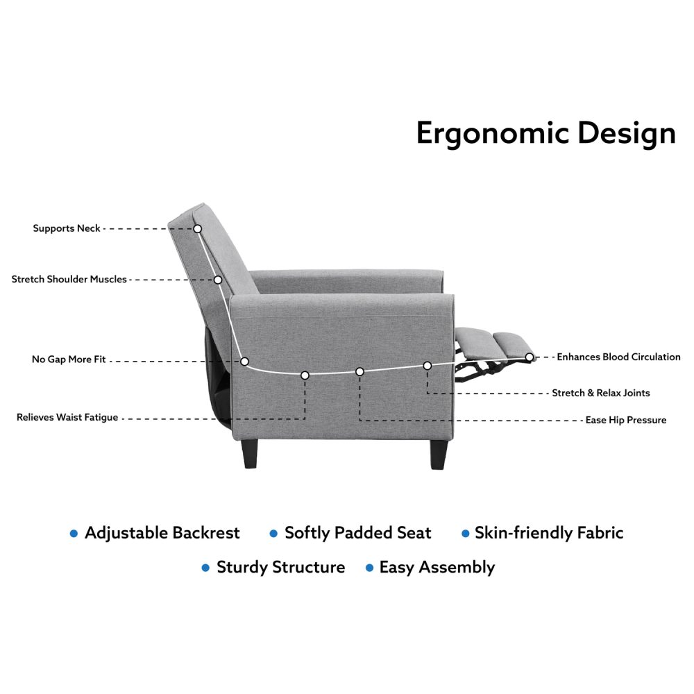 Landon Recliner Chair by Naomi Home - 4
