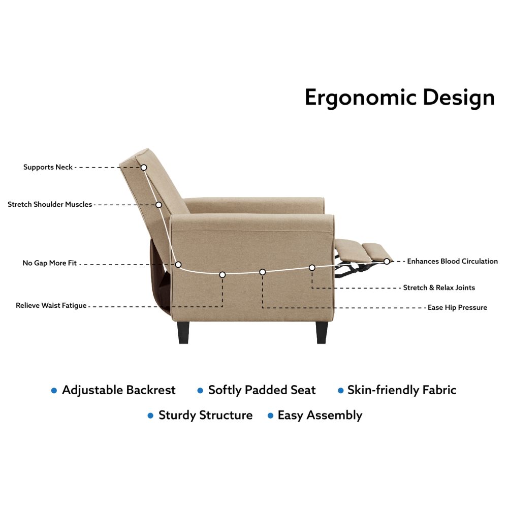 Landon Recliner Chair by Naomi Home - 9
