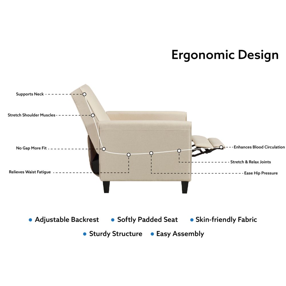 Landon Recliner Chair by Naomi Home - 14