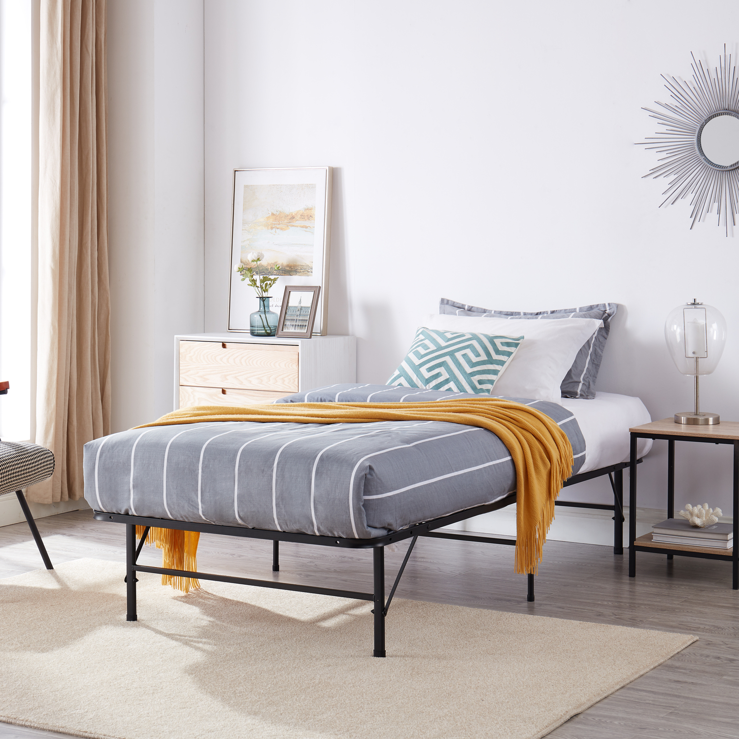 Naomi Home IdealBase 14 Foldable Metal Platform Bed Frame