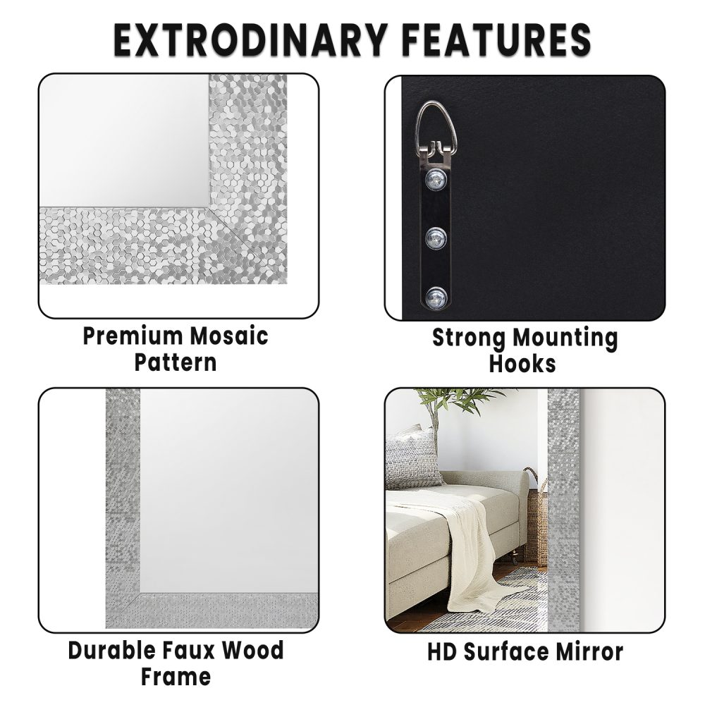 Mosaic Style Full Length Floor Mirror by Naomi Home - 6