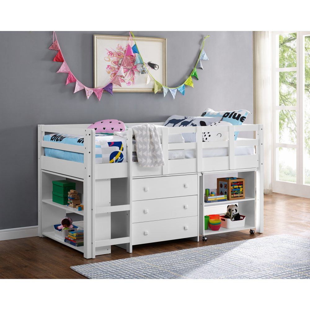 Low Study Loft Bed with Desk by Naomi Home - 10