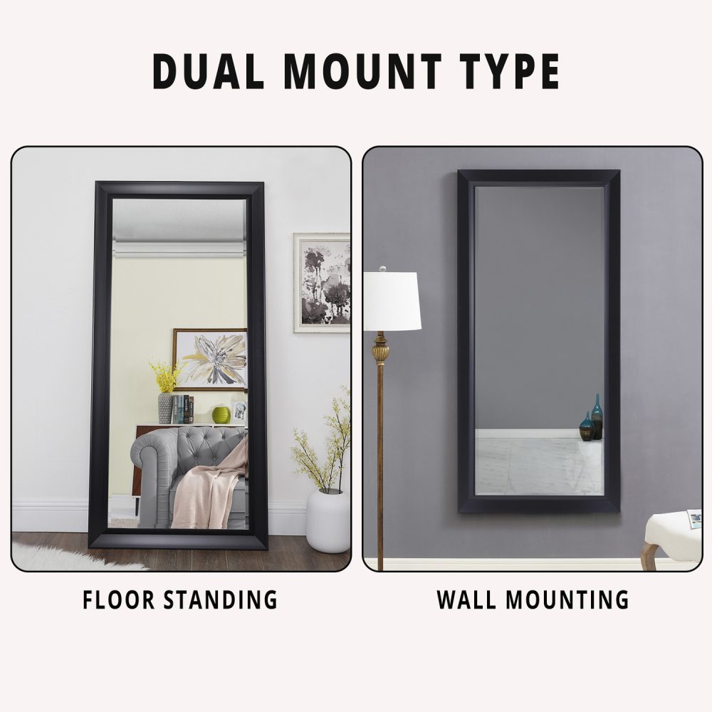 Framed Bevel Leaner Mirror by Naomi Home - 13