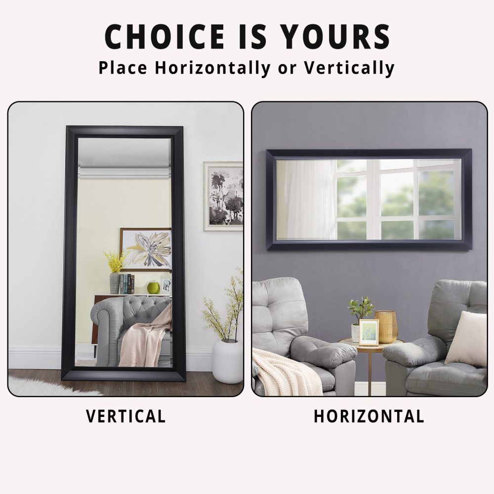 Framed Bevel Leaner Mirror by Naomi Home - 14