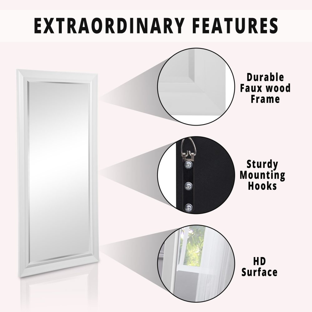 Framed Bevel Leaner Mirror by Naomi Home - 21