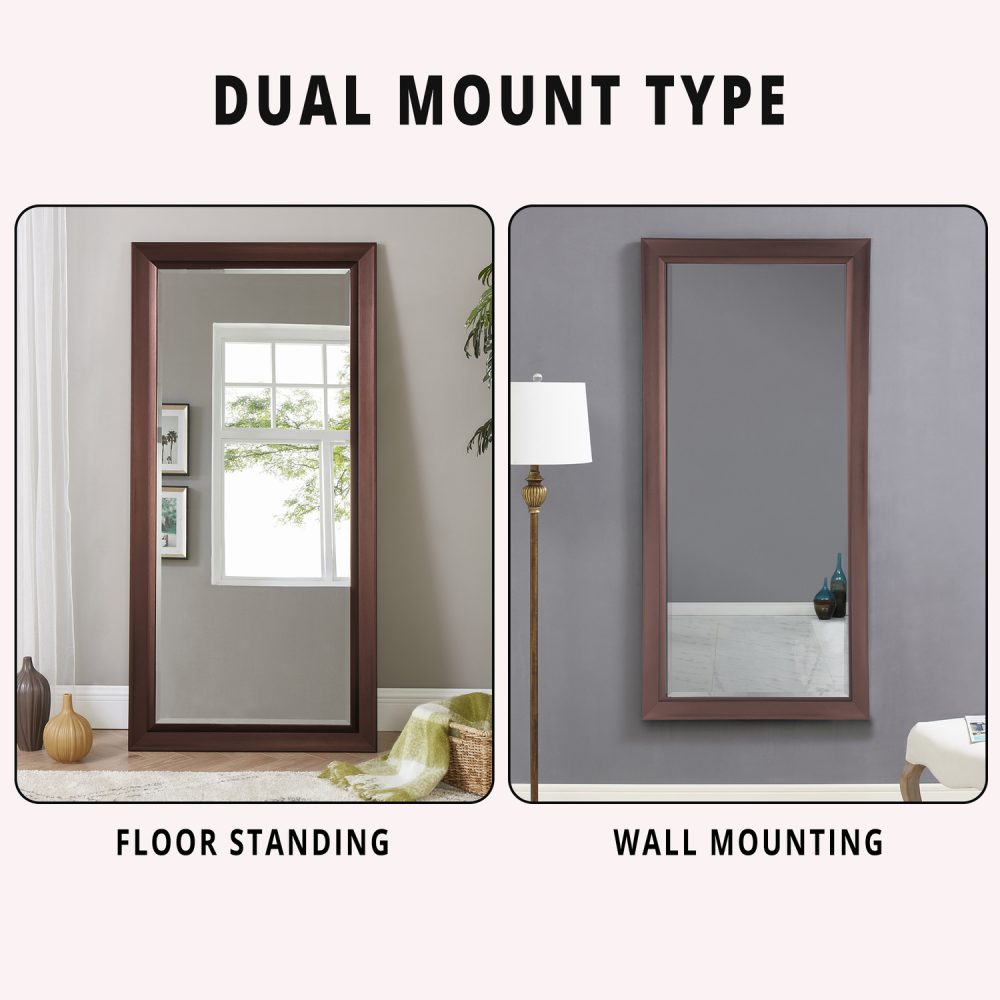 Framed Bevel Leaner Mirror by Naomi Home - 28