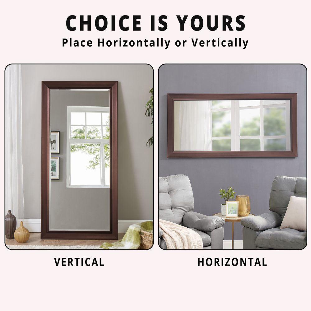 Framed Bevel Leaner Mirror by Naomi Home - 29