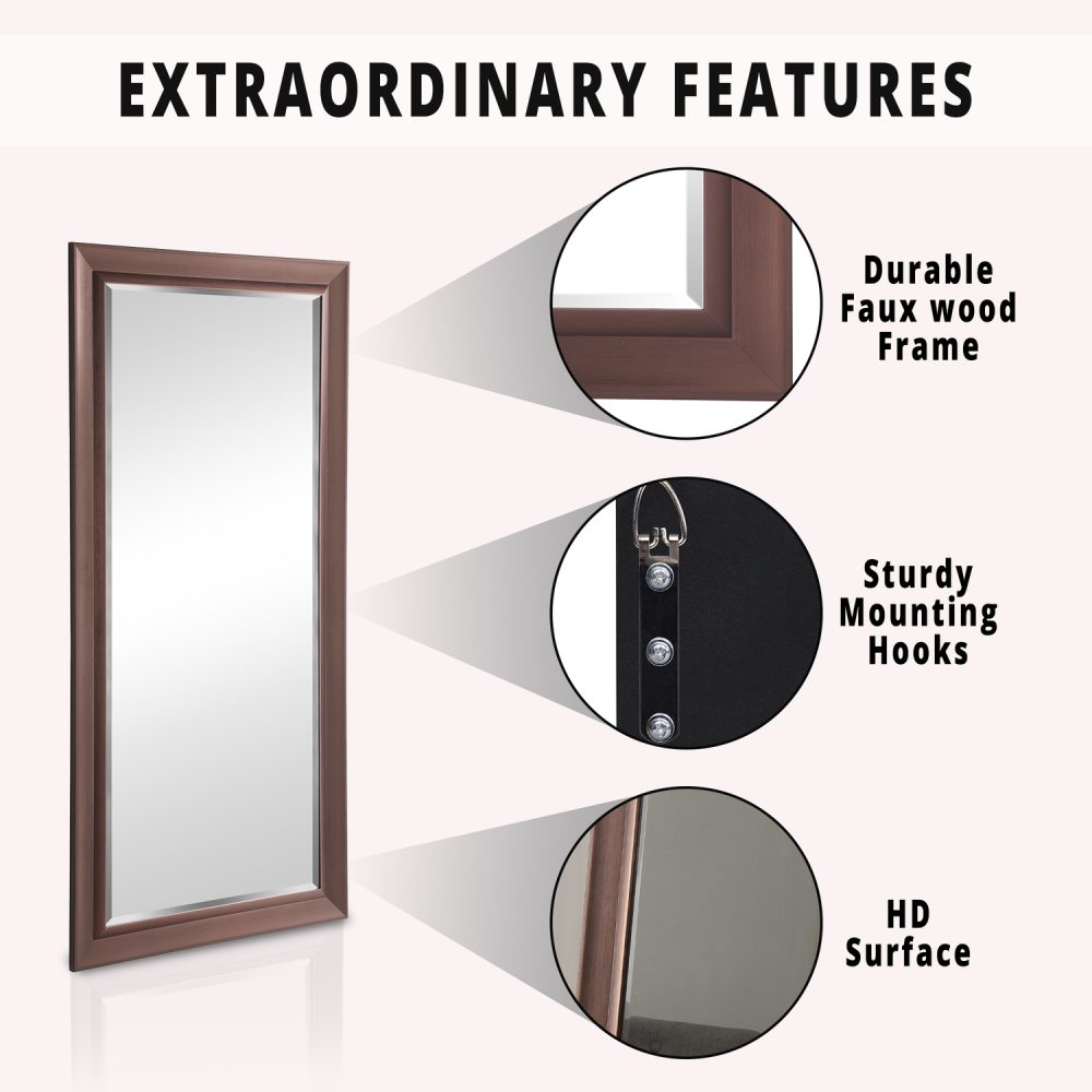 Framed Bevel Leaner Mirror by Naomi Home - 31