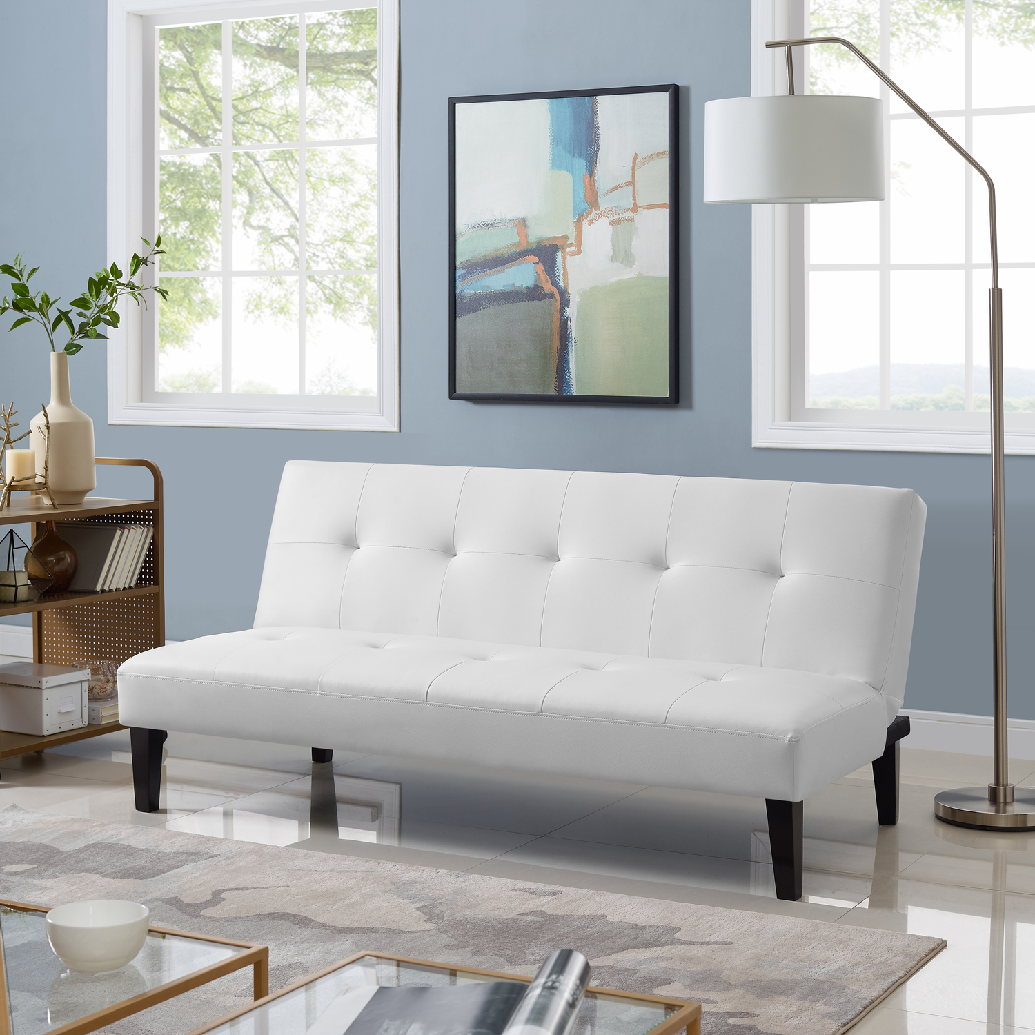 Button Tufted Futon Sofa Bed by Naomi Home