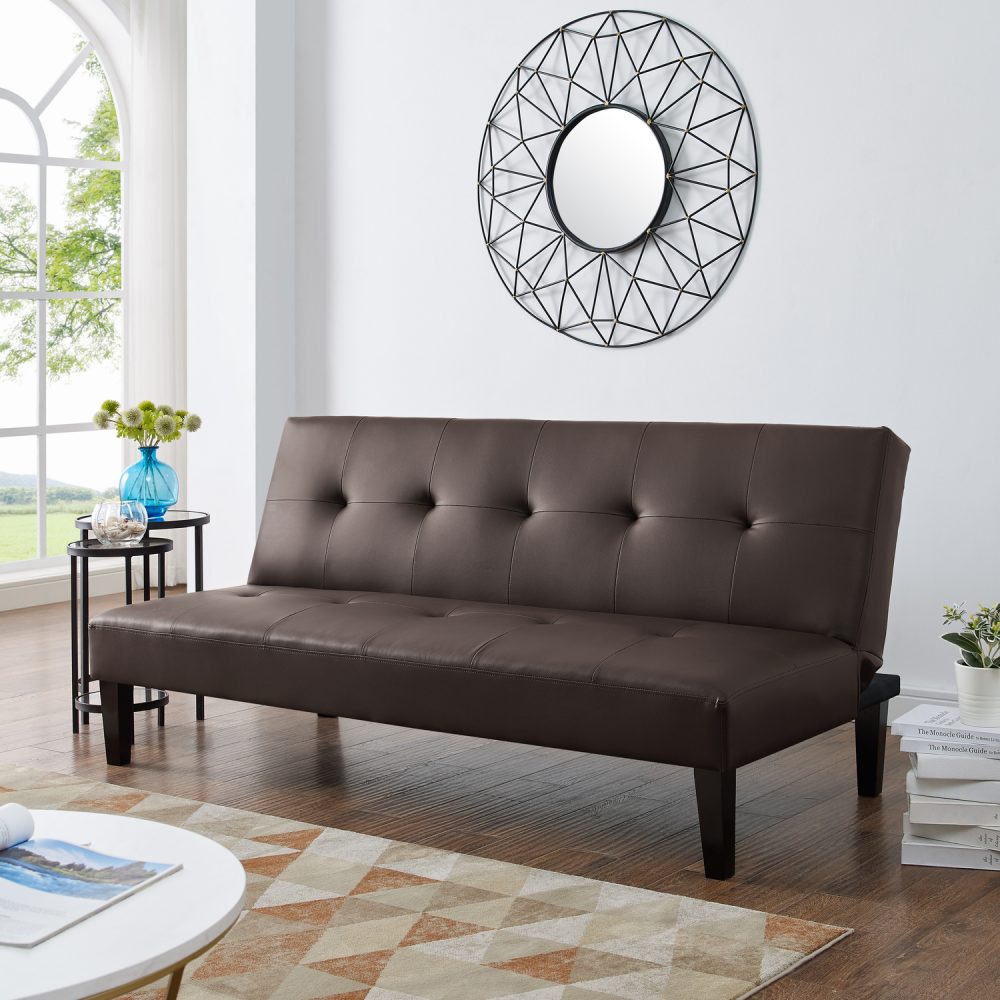 Button Tufted Futon Sofa Bed by Naomi Home - 7