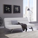 convertible futon sofa bed adjustable sleeper with stainless steel legs
