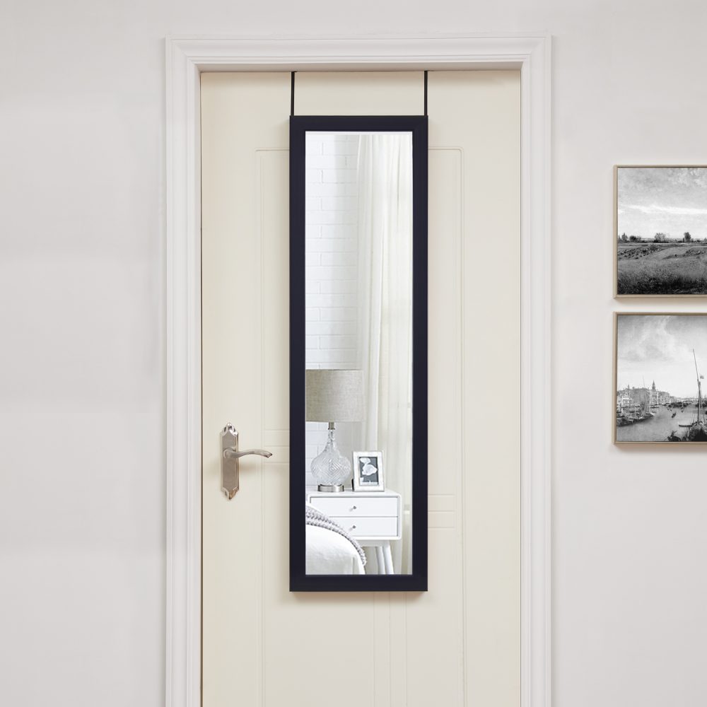 Over The Door Mirror Dressing Make Up Full Length Hanging Full Body Mirror for Bedroom, Bathroom, Dorm, Living Room, Locker Room by Naomi Home - 1
