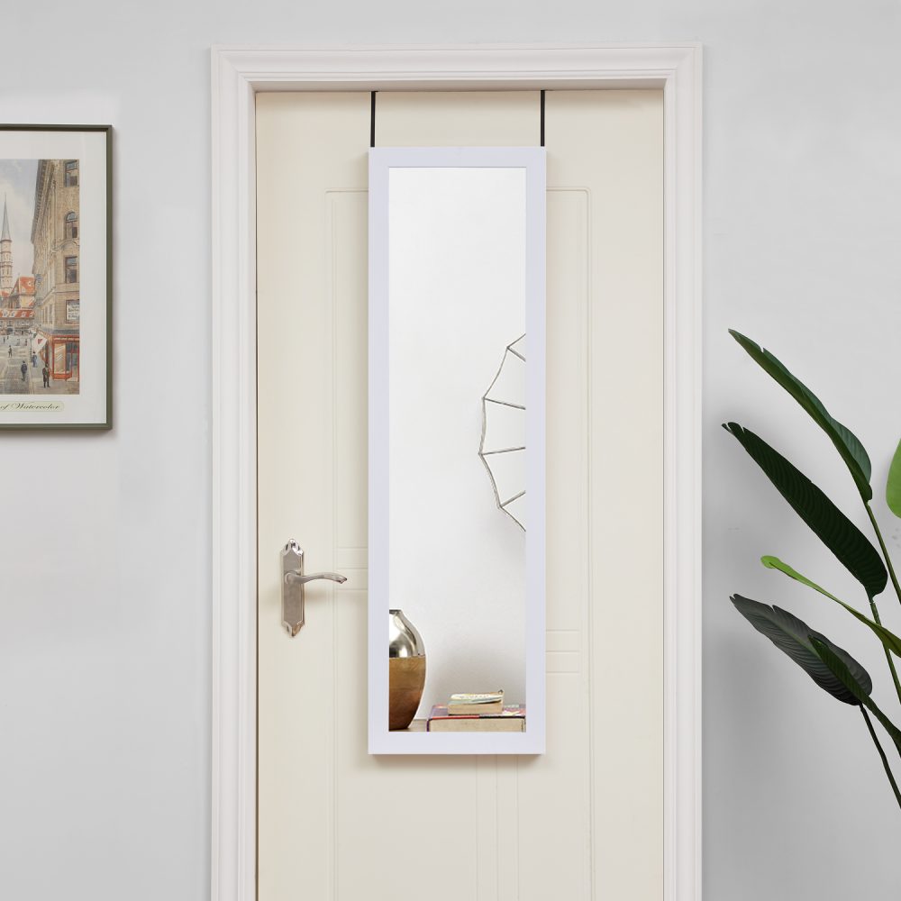 Over The Door Mirror Dressing Make Up Full Length Hanging Full Body Mirror for Bedroom, Bathroom, Dorm, Living Room, Locker Room by Naomi Home - 7